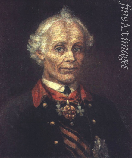 Surikow Wassili Iwanowitsch - Porträt von Feldmarschall Generalissimus Graf Alexander Suworow (1729-1800)