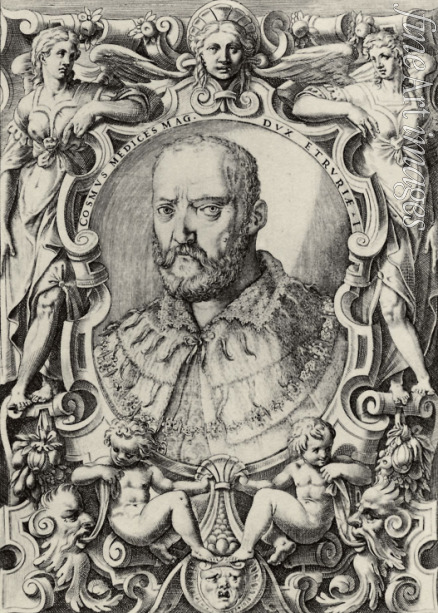 Carracci Agostino - Portrait of Grand Duke of Tuscany Cosimo I de' Medici (1519-1574)