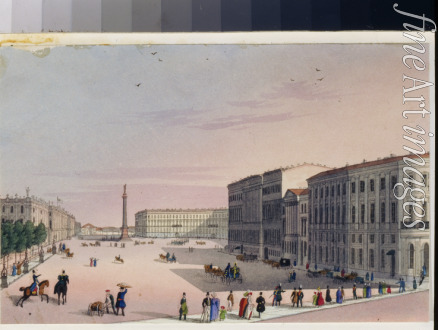 Unbekannter Künstler - Der Palastplatz in Sankt Petersburg (Album von Marie Taglioni)