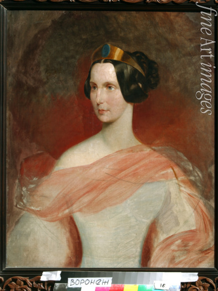 Briullov Karl Pavlovich - Portrait of Empress Alexandra Fyodorovna (Charlotte of Prussia), Emperor's Nicholas I. wife (1798-1860)