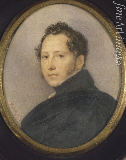 Brüllow (Briullow) Karl Pawlowitsch - Porträt von Maler Silvester Schtschedrin (1791-1830)