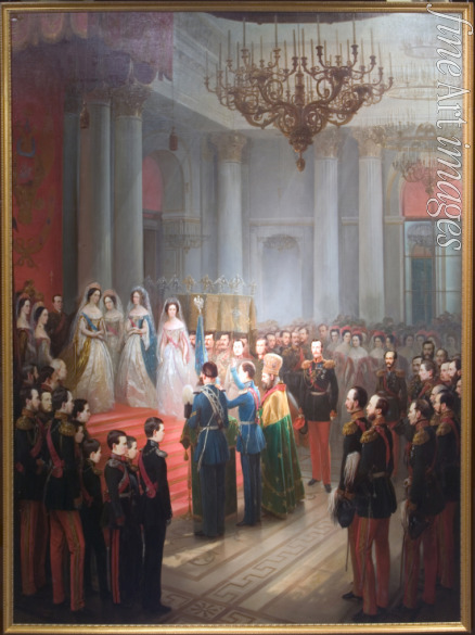 Willewalde Gottfried (Bogdan Pavlovich) - The Coronation Oath of Tsarevich Nicholas Alexandrovich of Russia on September 8, 1859