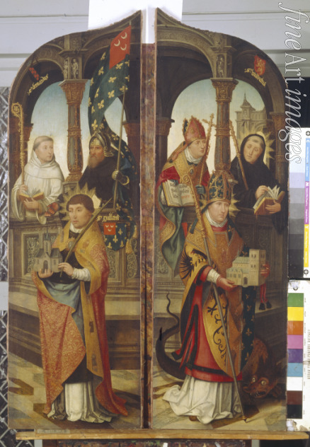 Bellegambe Jean - Saint Trudo and Saint Guillaume. Two side panels of the Triptych
