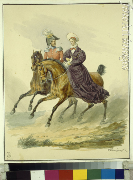 Krüger Franz - Emperor Nicholas I and Empress Alexandra Fyodorovna (Charlotte of Prussia)
