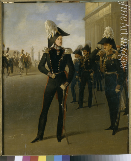 Ladurner Adolphe - Emperor Nicholas I accepts the official report of the prince Lobanov-Rostovsky