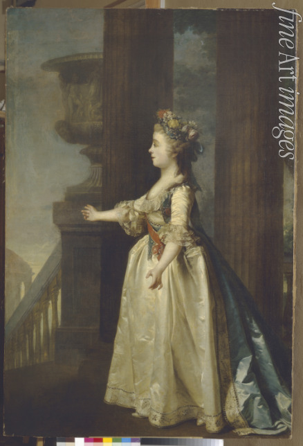 Levitsky Dmitri Grigorievich - Portrait of Grand Duchess Alexandra Pavlovna (1783-1801) before the Cameron Gallery in Tsarskoye Selo