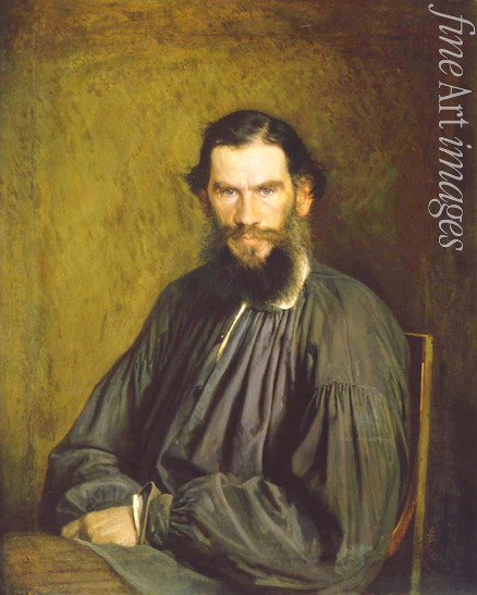 Kramskoi Iwan Nikolajewitsch - Porträt von Schriftsteller Graf Lew Nikolajewitsch Tolstoi (1828-1910)