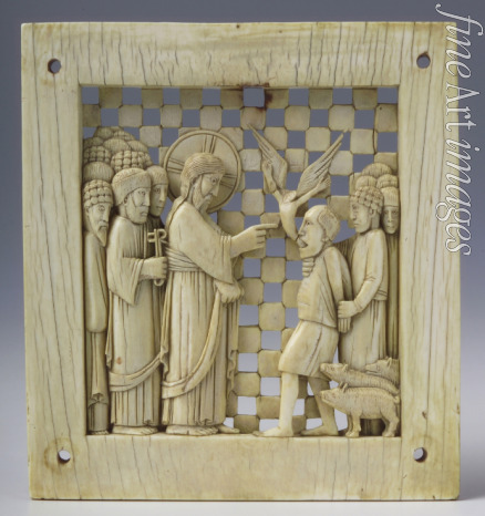 Master of the Magdeburg Antependium - Jesus healing the possessed Gerasene (from the 