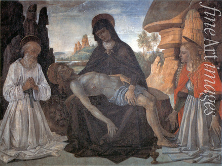 Perugino - Pietà mit heiligen Hieronymus und Maria Magdalena