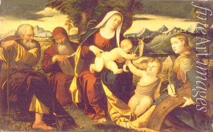 Italienischer Meister - Die Heilige Familie mit dem Johannesknaben