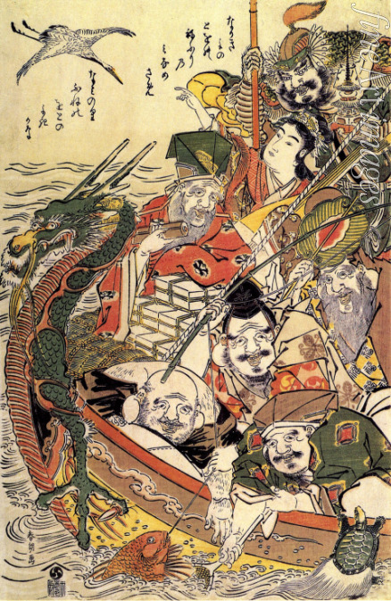 Hokusai Katsushika - Sieben Glücksgötter