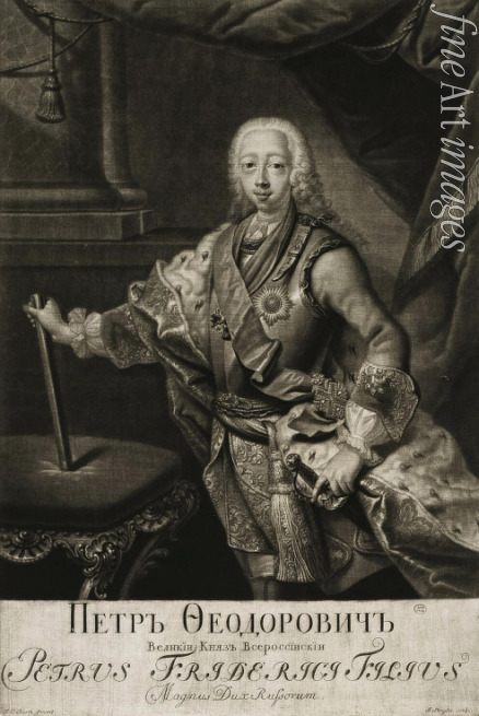 Stenglin Johann - Portrait of the Tsar Peter III of Russia (1728-1762)