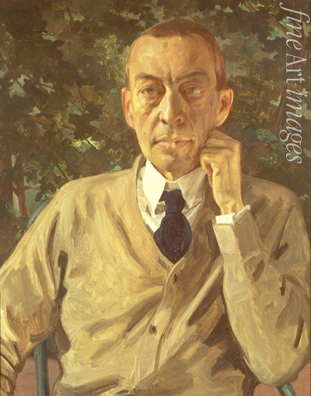 Somow Konstantin Andrejewitsch - Porträt von Komponist Sergei Rachmaninow (1873-1943)