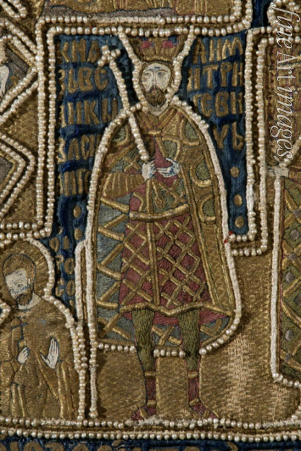 Altrussische Kunst - Großfürst Wassili I. von Wladimir und Moskau (Detail vom Sakkos des Photius, Metropolit von Kiew)