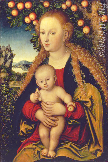 Cranach Lucas the Elder - The Virgin and Child under an Apple Tree
