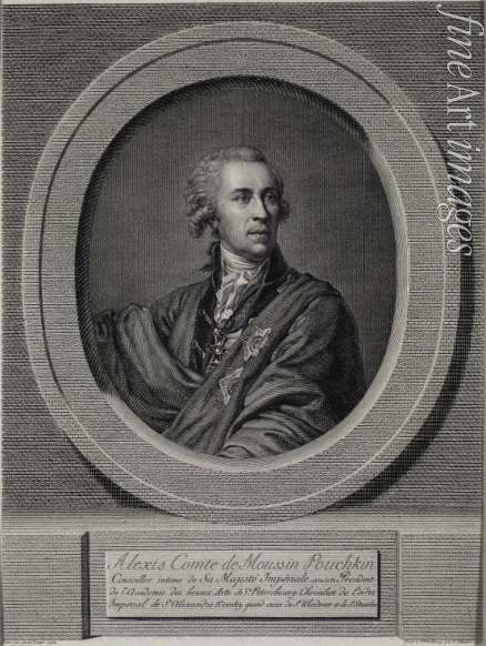 Klauber Ignaz Sebastian - Porträt von Graf Alexei Iwanowitsch Mussin-Puschkin (1744-1817)