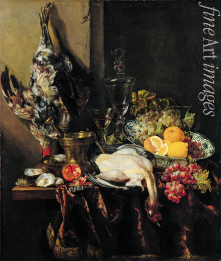 Beijeren Abraham Hendricksz van - Still life with Poultry and Fruits