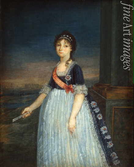 Unbekannter Künstler - Porträt von Großfürstin Anna Fjodorowna (1781-1860), Prinzessin Juliane von Sachsen-Coburg-Saalfeld