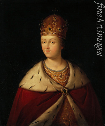 Unbekannter Künstler - Porträt von Regentin Sofia Alexejewna (1657-1704)