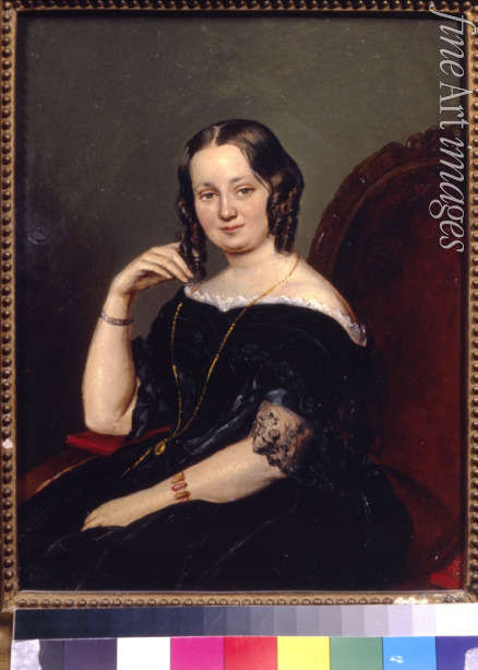 Bagayev Akim - Portrait of Baroness Evpraxia Vrevskaya (Wulf) (1809-1883)