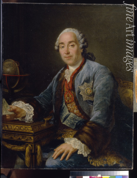 Drouais François-Hubert - Porträt von Fürst Dmitri Michailowitsch Golizyn (1721-1793)