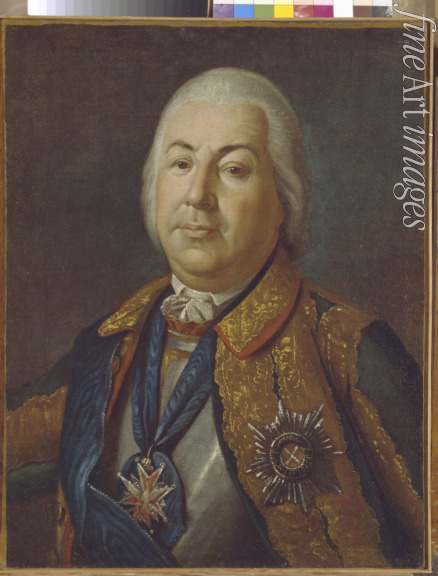 Loktew Iwan - Porträt von Graf Pjotr Semjonowitsch Saltykow (1697–1772)