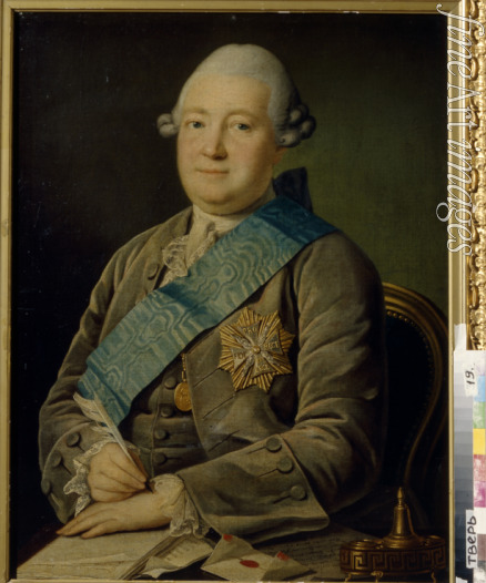Christineck Carl Ludwig Johann - Portrait of Adam Vasilyevich Olsufyev (1721-1784)