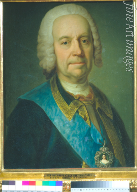 Unbekannter Künstler - Porträt von Graf Andrei Iwanowitsch Uschakow (1697–1772)