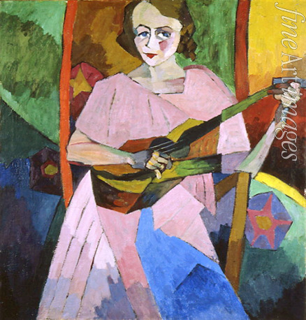 Lentulov Aristarkh Vasilyevich - Lady with a guitar