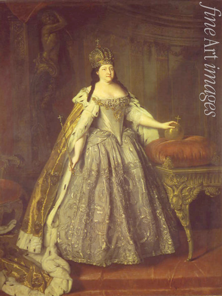 Caravaque Louis - Porträt der Zarin Anna Ioannowna (1693-1740)