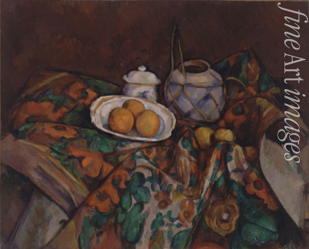 Cézanne Paul - Stillleben mit Ingwergefäß, Zuckerdose und Orangen