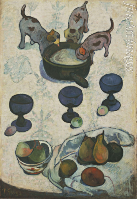 Gauguin Paul Eugéne Henri - Still Life with Three Puppies