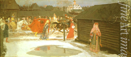 Ryabushkin Andrei Petrovich - The 17th century wedding procession in Moscow