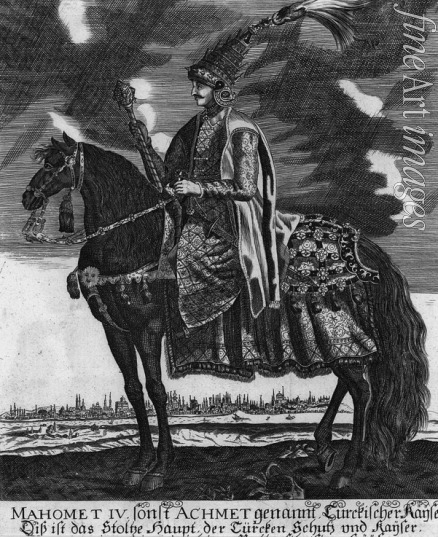Unbekannter Künstler - Sultan des Osmanischen Reiches Mehmed IV. zu Pferde