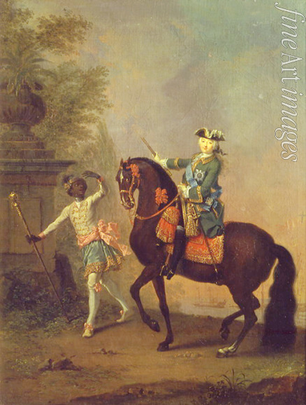 Grooth Georg-Christoph - Empress Elisabeth (1709-1762) with a Arab boy