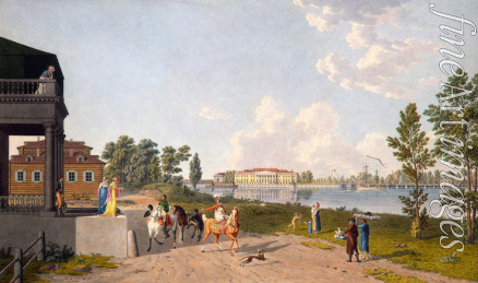 Lory Gabriel Ludwig the Elder - View of the Kamennoostrovsky Palace from Aptekarsky Island in St Petersburg