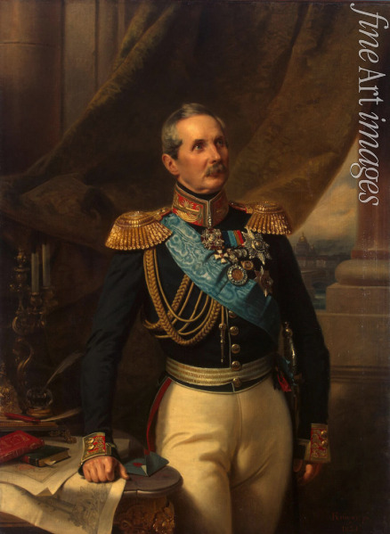 Krüger Franz - Portrait of Count Pyotr Kleinmichel (1793-1869)