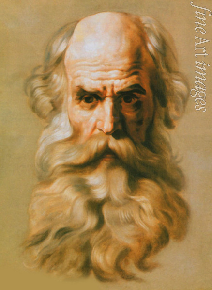 Brüllow (Briullow) Karl Pawlowitsch - Kopf eines Apostels (Studie für die Wandmalerei der Isaakskathedrale)