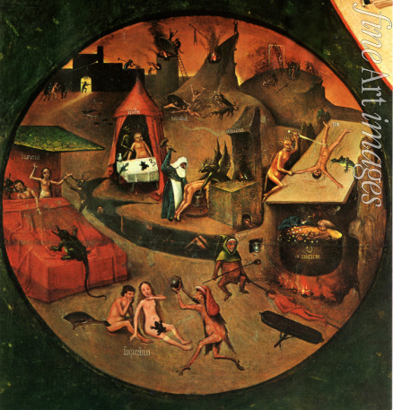 Bosch Hieronymus - Die Sieben Todsünden und Die vier letzten Dinge. Detail
