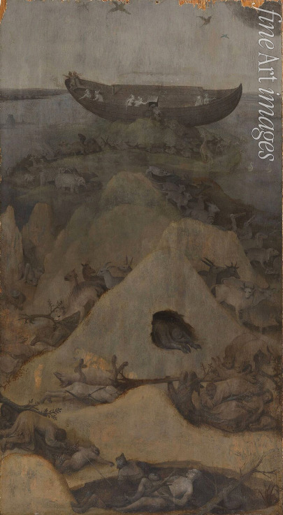 Bosch Hieronymus - The Flood. Noah's Ark on Mount Ararat 
