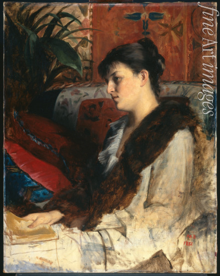Baschkirzewa (Bashkirtseff) Maria (Marie) Konstantinowna - Porträt von Schwägerin der Malerin