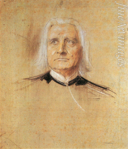 Lenbach Franz von - Portrait of Franz Liszt (1811-1886)