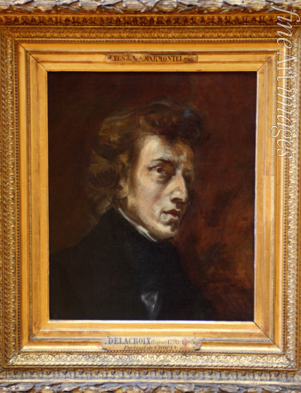 Delacroix Eugène - Porträt von Frédéric Chopin (1810-1849)