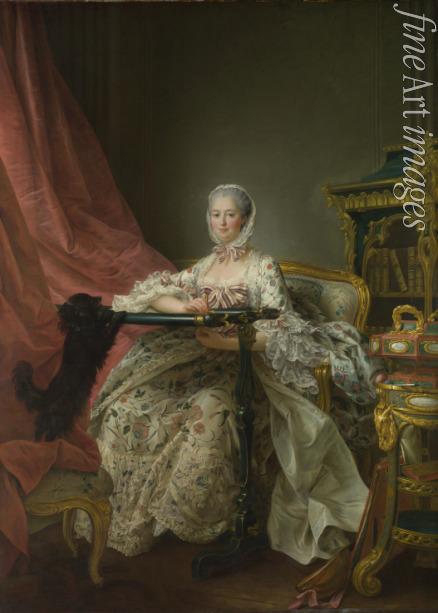 Drouais François-Hubert - Madame de Pompadour (1721-1764) am Stickrahmen