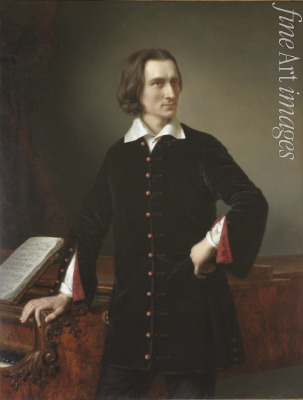 Barabás Miklós - Porträt von Franz Liszt (1811-1886)