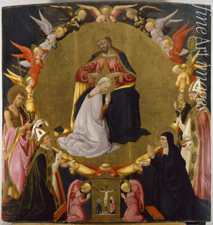 Neri di Bicci - Die Marienkrönung mit Engeln und vier Heiligen