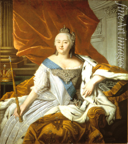 Russian master - Portrait of Empress Elizabeth of Russia (1709-1762)