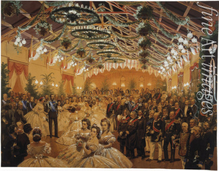 Zichy Mihály - Ball zu Ehren des Kaisers Alexander II. in den Räumen vom Hauptbahnhof von Helsingfors im September 1863