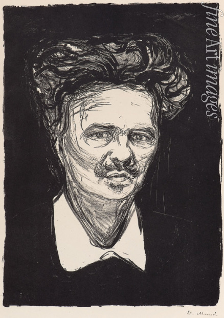 Munch Edvard - Schriftsteller August Strindberg (1849-1912)