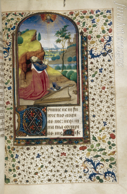 Anonymous - King David in prayer (Book of Hours)